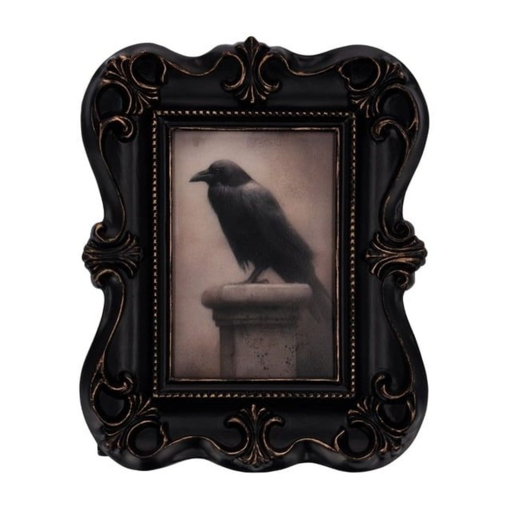 My Texas House Halloween Raven Framed Art Tabletop Decor, 8x10